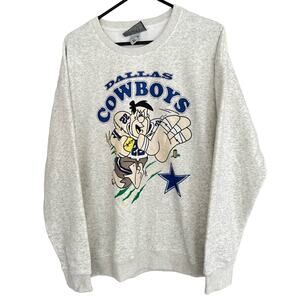 Dallas Cowboys Fred Flintstone Pullover Sweatshirt SIZE XL LIKE NEW